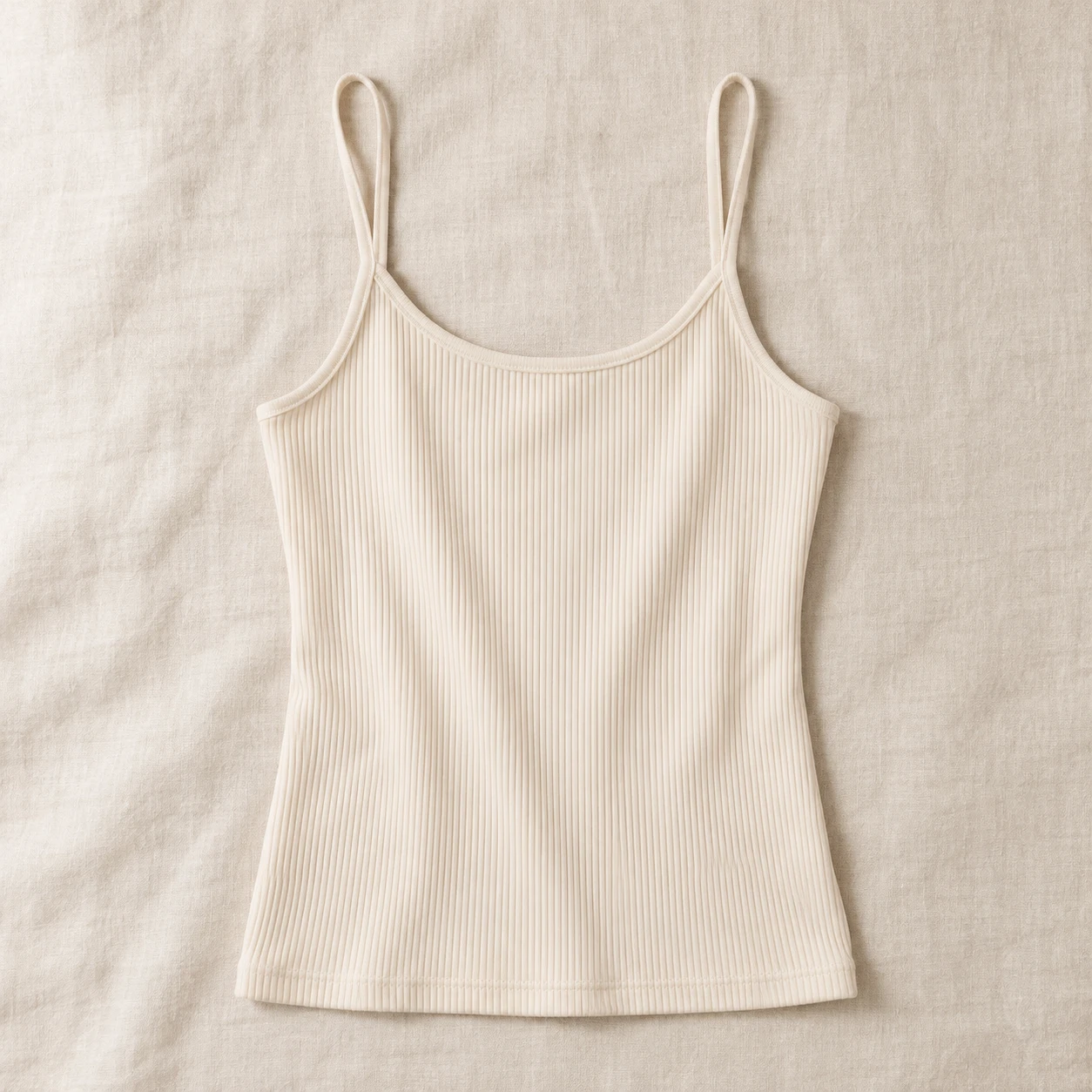 Dawn Rib Lounge Cami in Cream